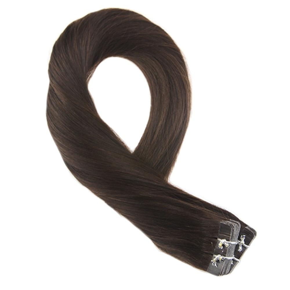 Hair Markets Darkest Brown #2 Color Tape In Hair